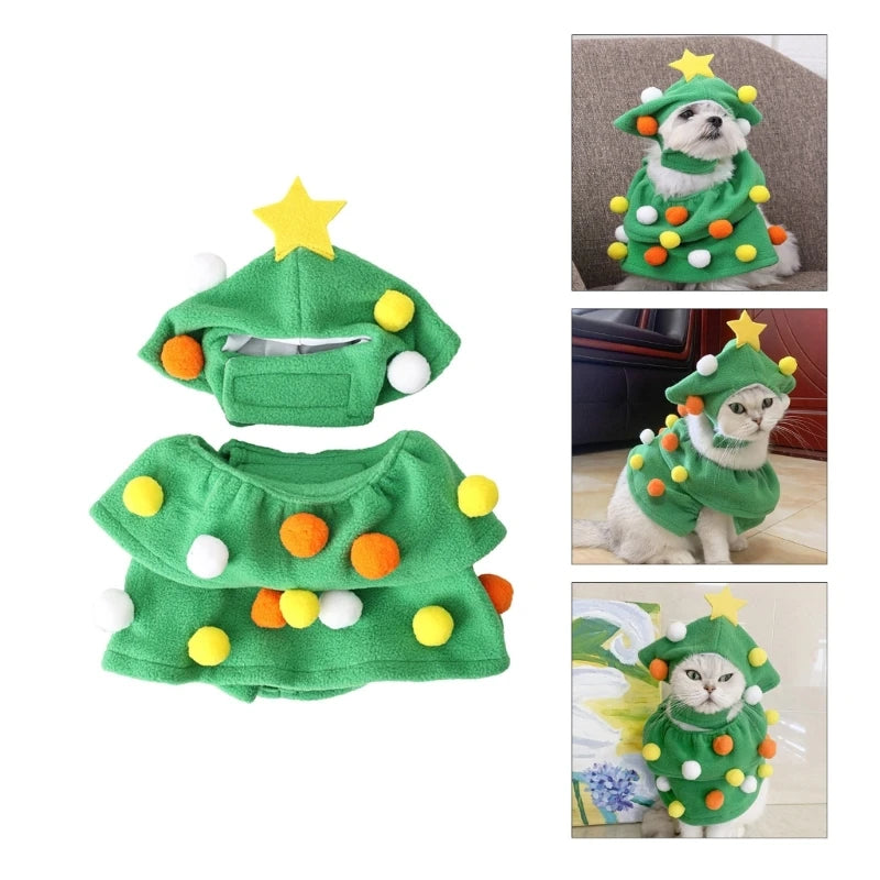 Christmas Pet Costume For Cat Dogs - Green