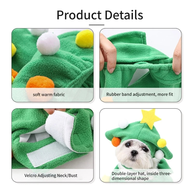 Christmas Pet Costume For Cat Dogs - Green