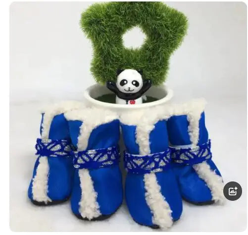 Christmas Pet Shoes - Blue / 2