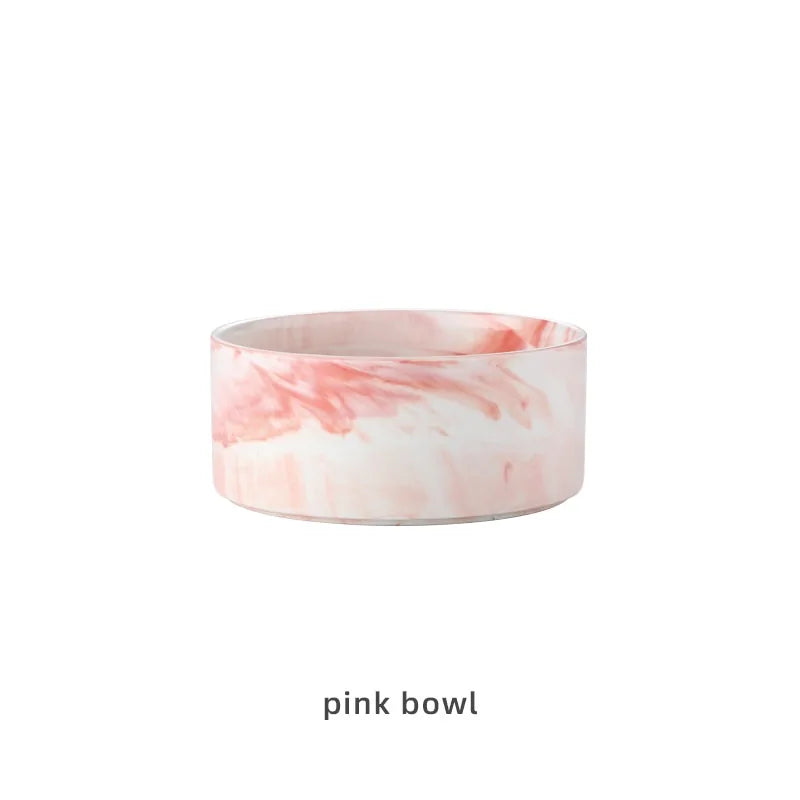 Marbling Ceramic Double Skål - Pink Bowl / 5 x 13 CM