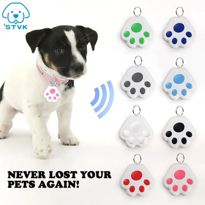 Paw GPS Tracker for pets with anti-lost device, featuring wireless design and real-time tracking app.