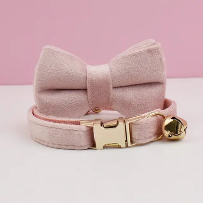 Sammetshalsband för katt - Bow Tie Collar / Large For Neck 20-32cm 23