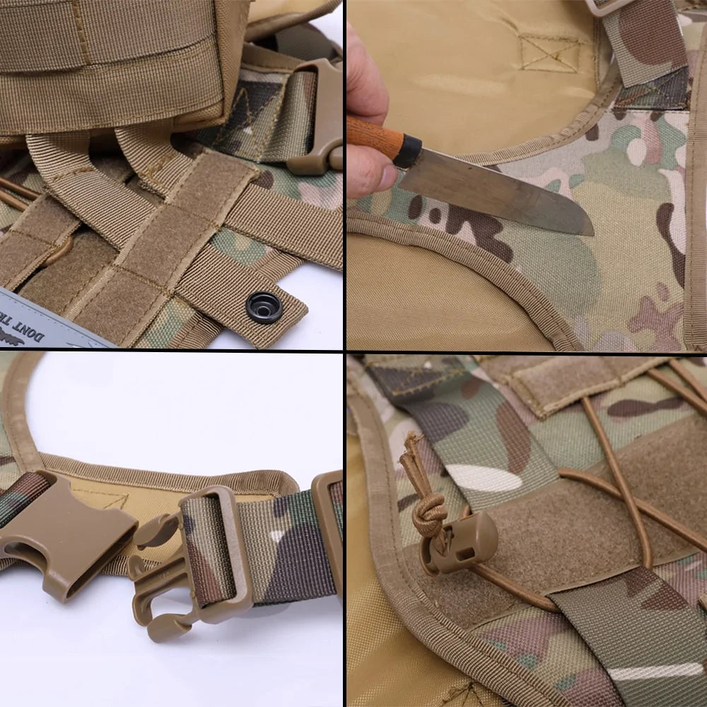 Tactical Harness Millitary K9 - Pet Modesti