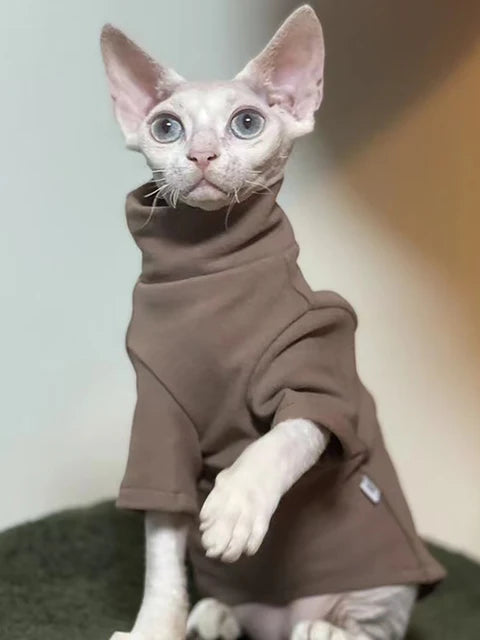 Tröjs för Sphynx-katt - Coffee5 / Extra Large